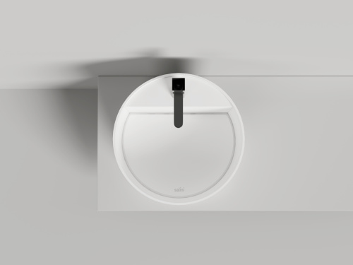 Раковина из искусственного камня S-Stone Salini ARMONIA 130423TMF 50х50 накладная цвет белый - фото 5